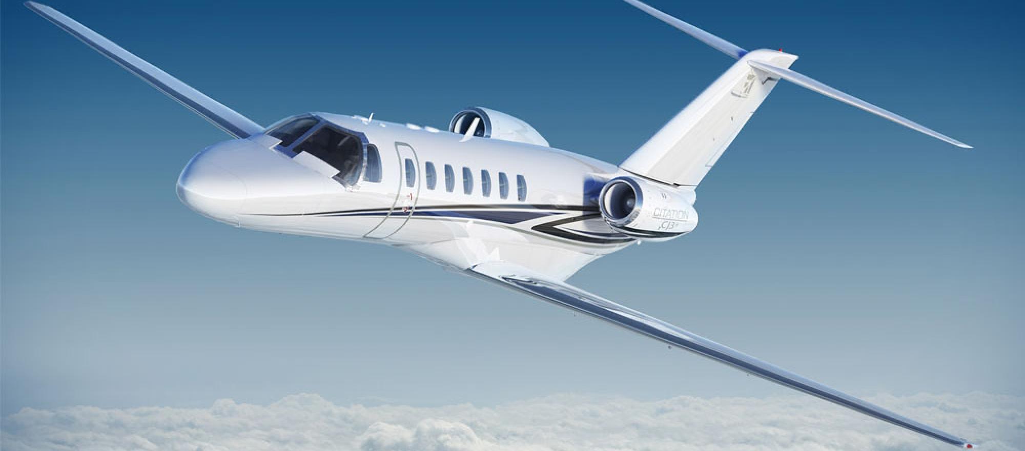Cessna Citation CJ3+ light jet in flight